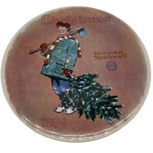 Vintage Norman Rockwell 1974 Christmas Plate Ridgewood Fine China NoA12792
